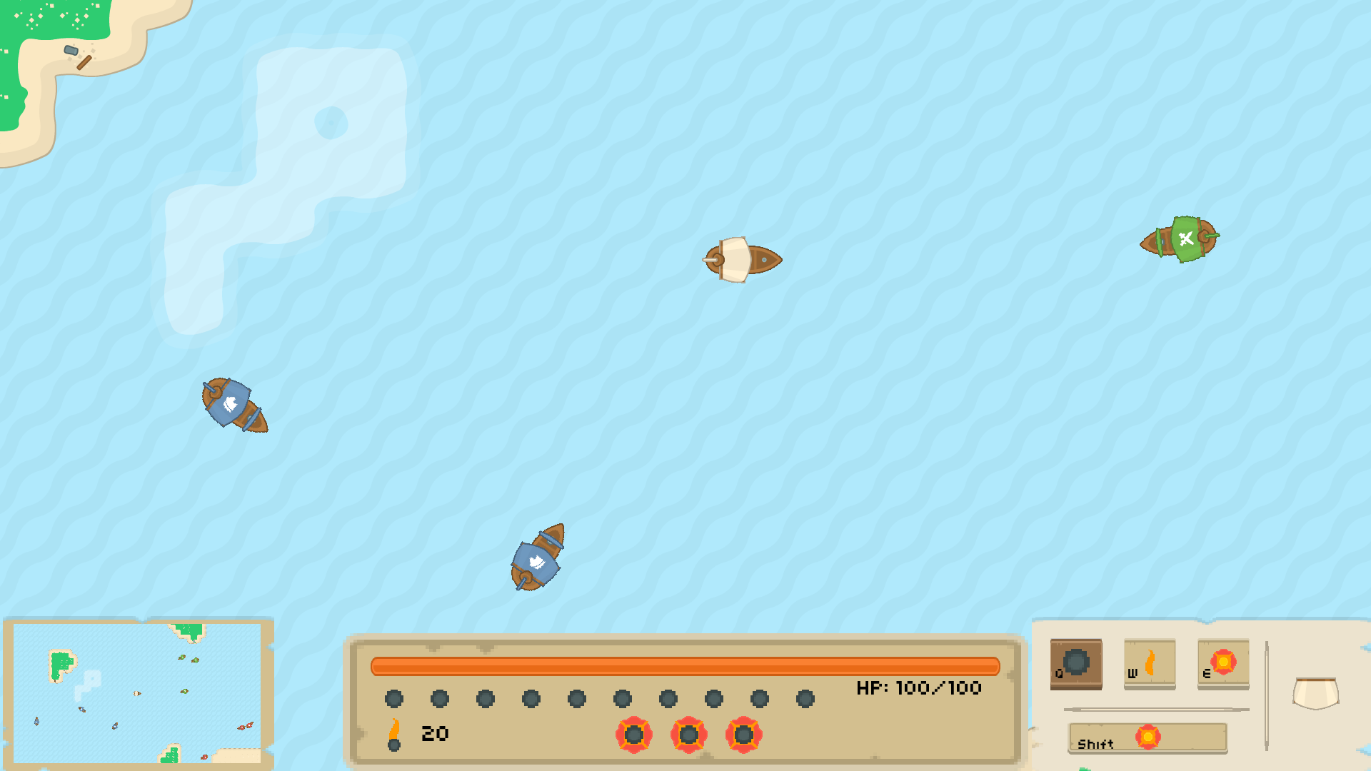 Pirates schreenshot - battle 1