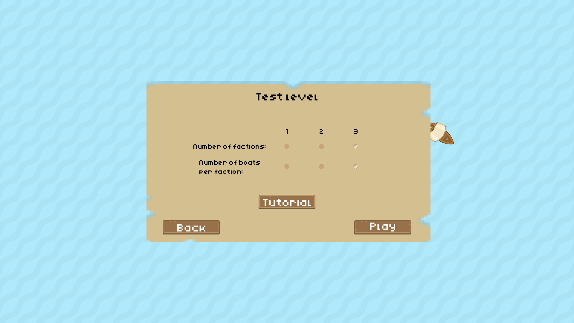 Pirates schreenshot - menu